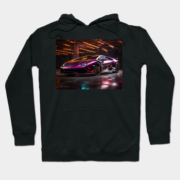 Super-cars-Upscale-Huracan Hoodie by PixelPusherArt